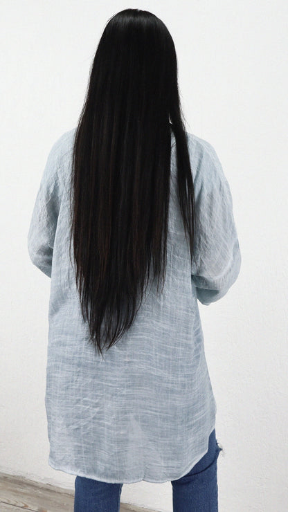 Blusa Noe Corta Desgastada Viscosa
