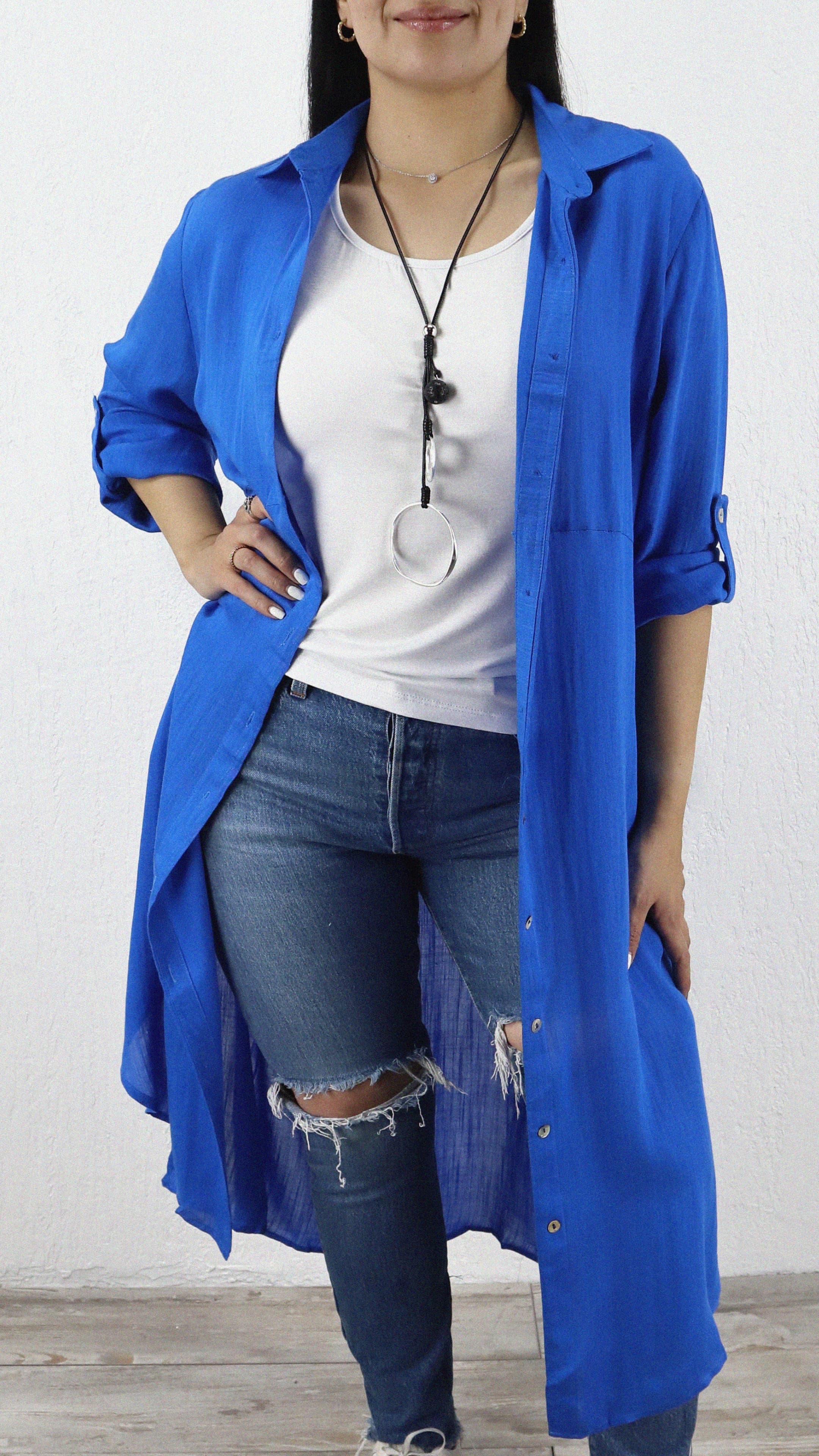 Bluson Largo Bolsillo Zoe Lino