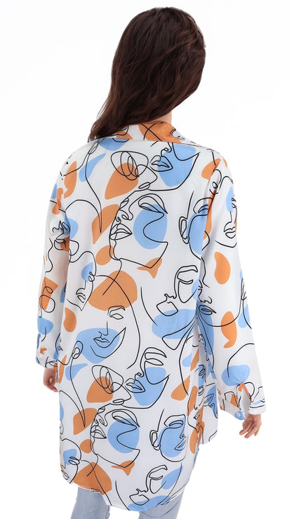 Blusa Larga Estampado Teva Viscosa