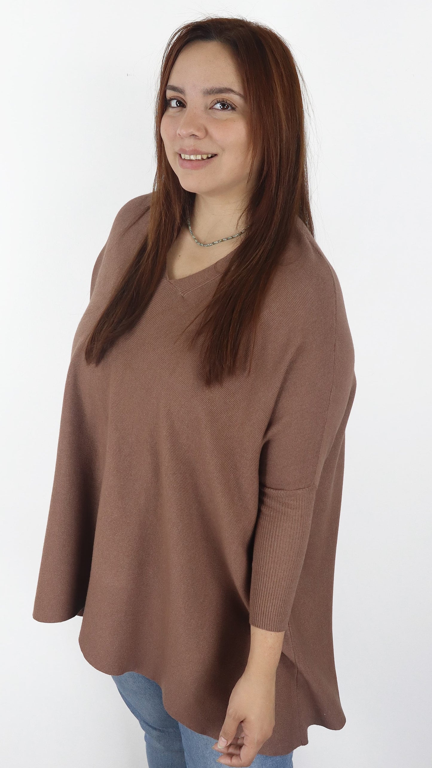 Sueter Poncho Extra Ancho Matilde Lanilla