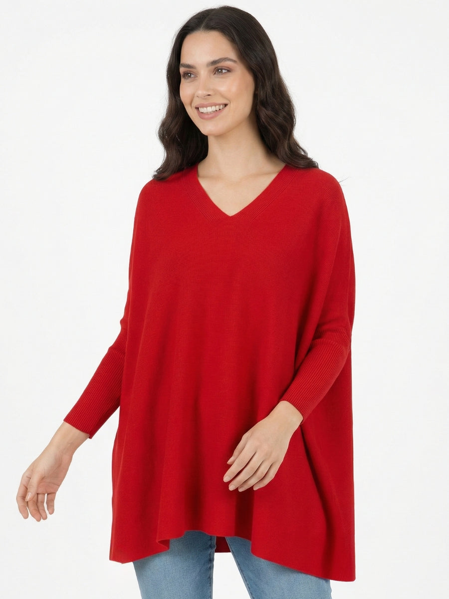Sueter Poncho Extra Ancho Matilde Lanilla