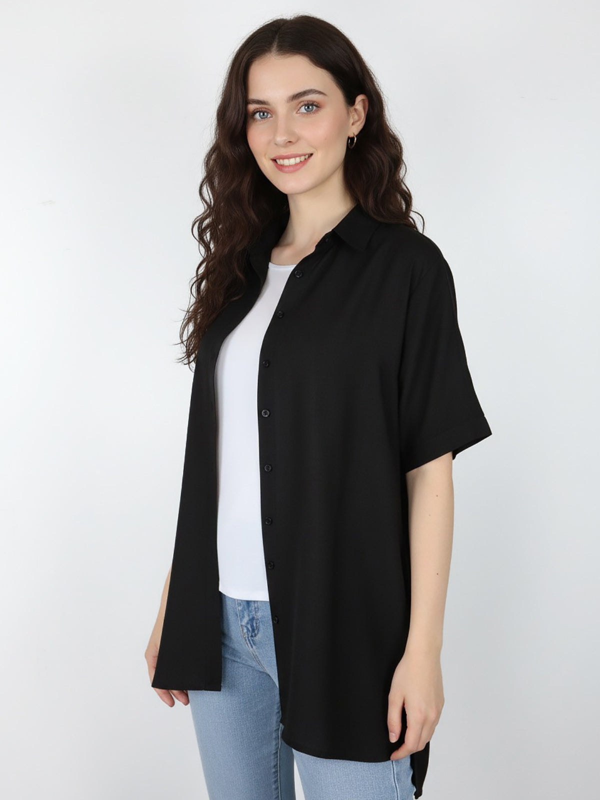 Blusa Larga Isidora Semi Satin