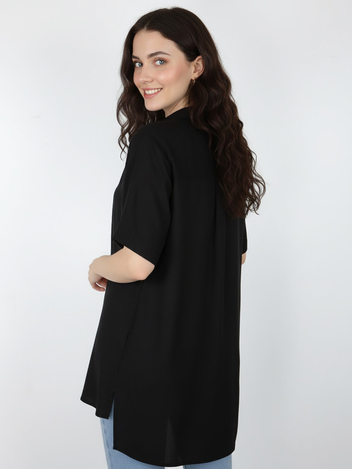 Blusa Larga Isidora Semi Satin