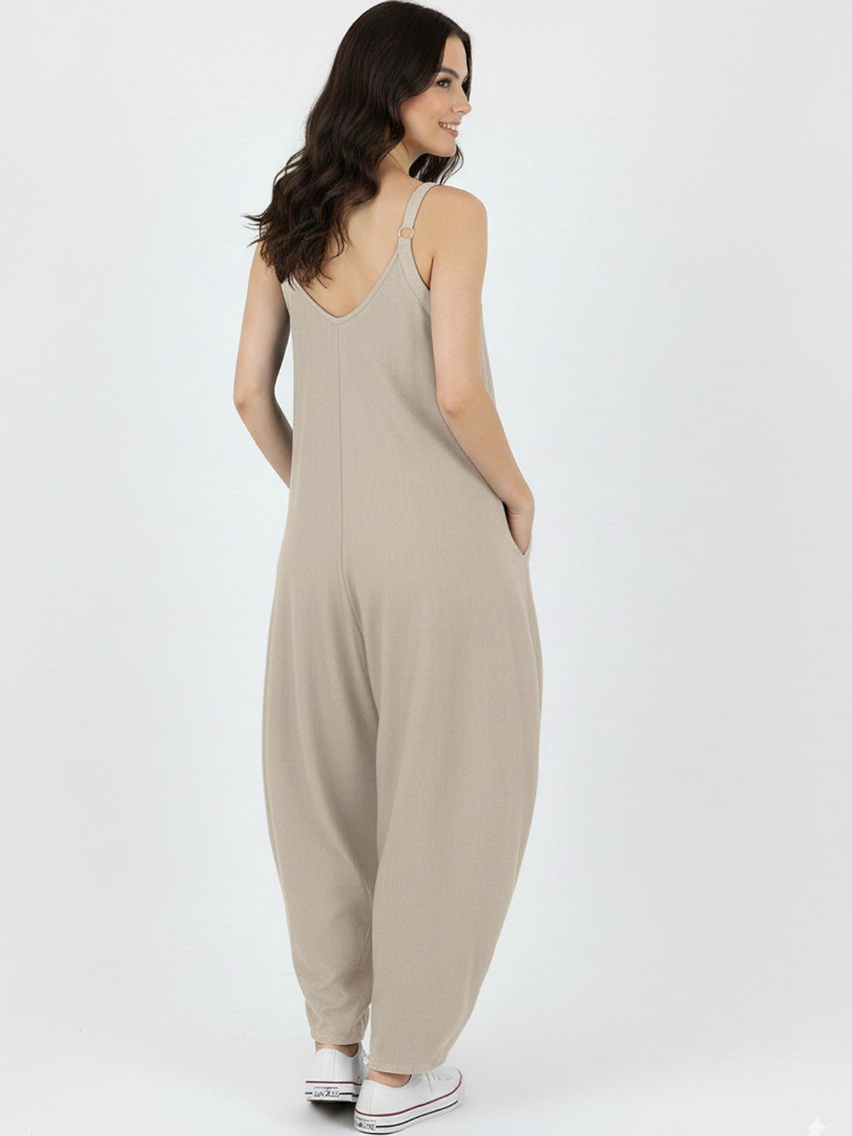 Enterito Perla Bolsillos Viscosa Satinada