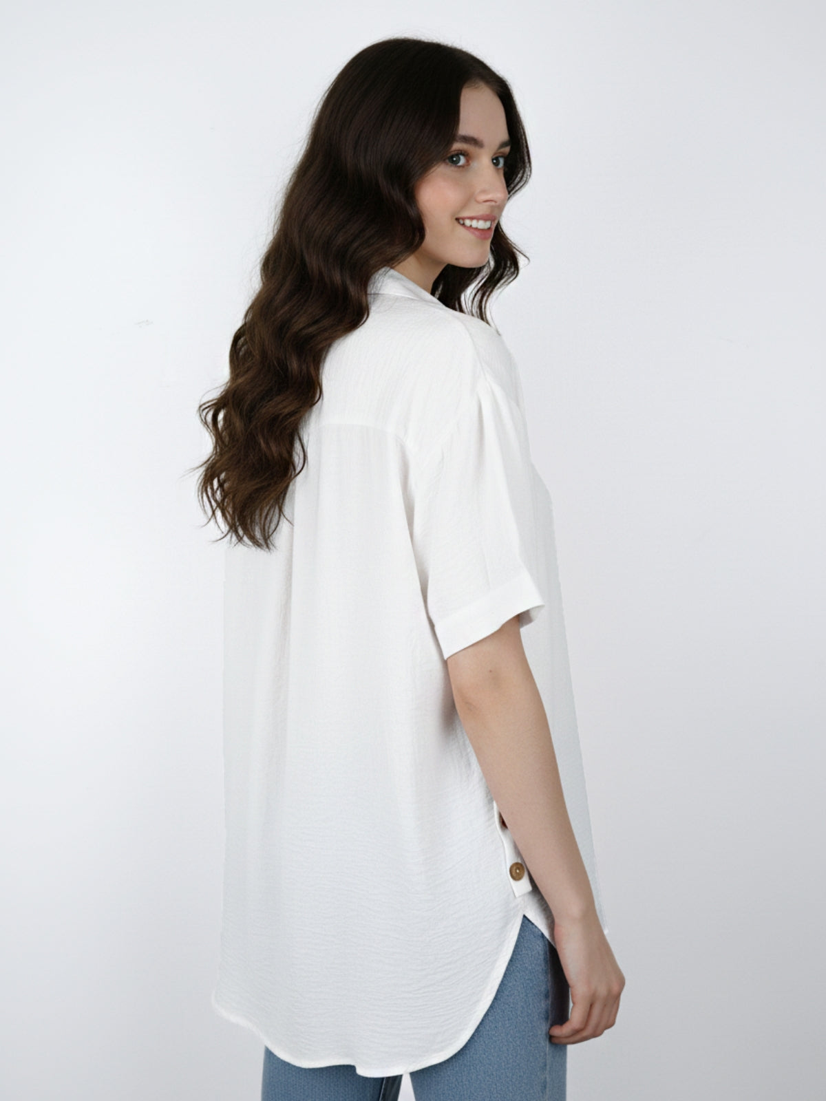 Blusa Jeno Botón Viscosa Cey