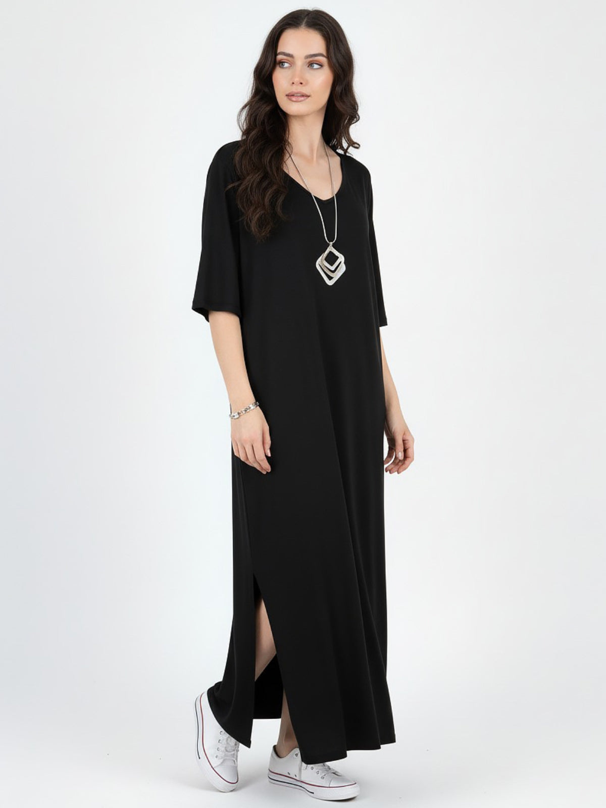 Vestido Ambra Bolsillos Manga Corta Algodón