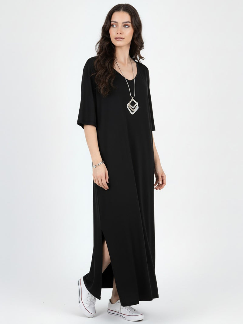 Vestido Ambra Bolsillos Manga Corta Algodón