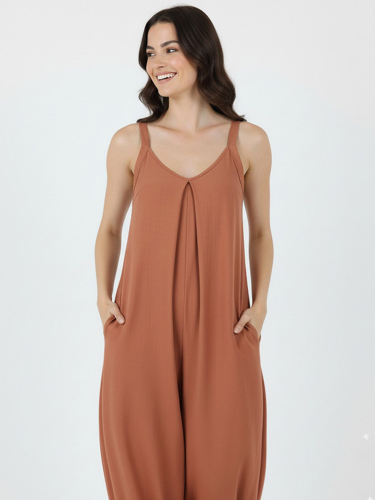 Enterito Perla Bolsillos Viscosa Satinada